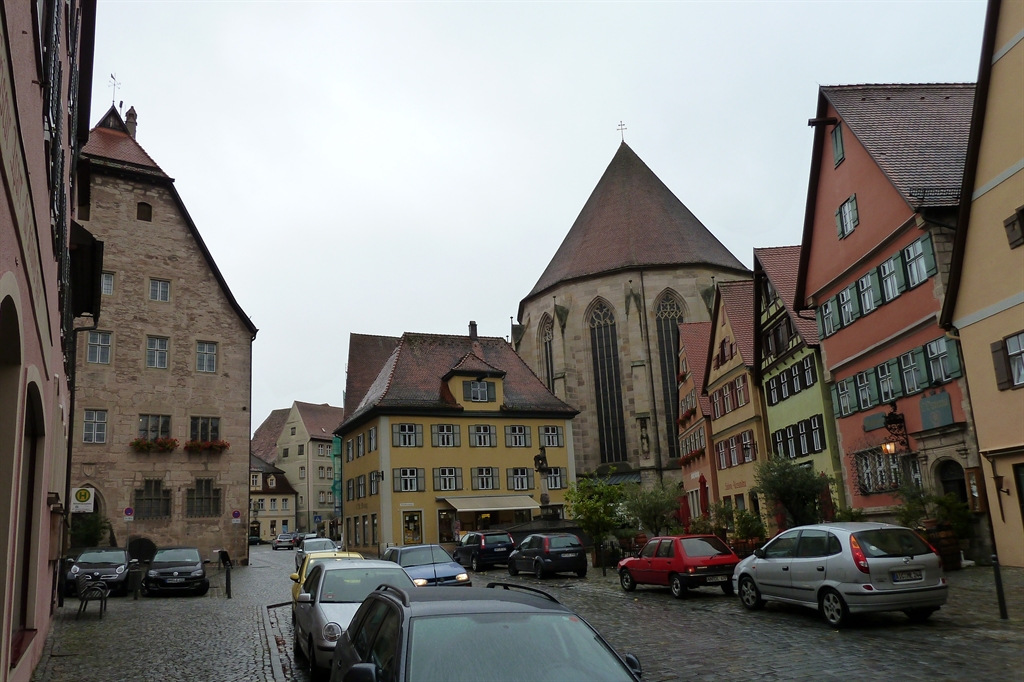 Dinkelsbühl streets in the rain