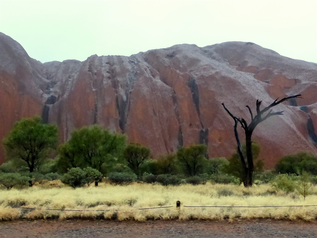 Uluru in the rain
