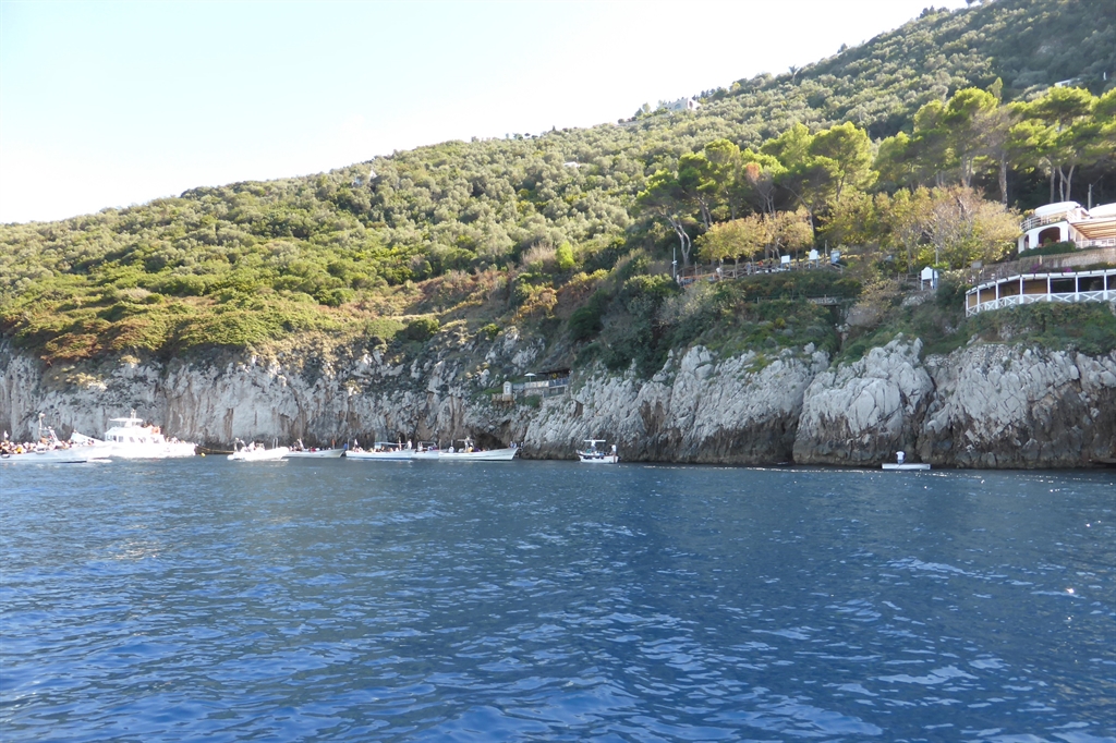 The Blue Grotto - row boats