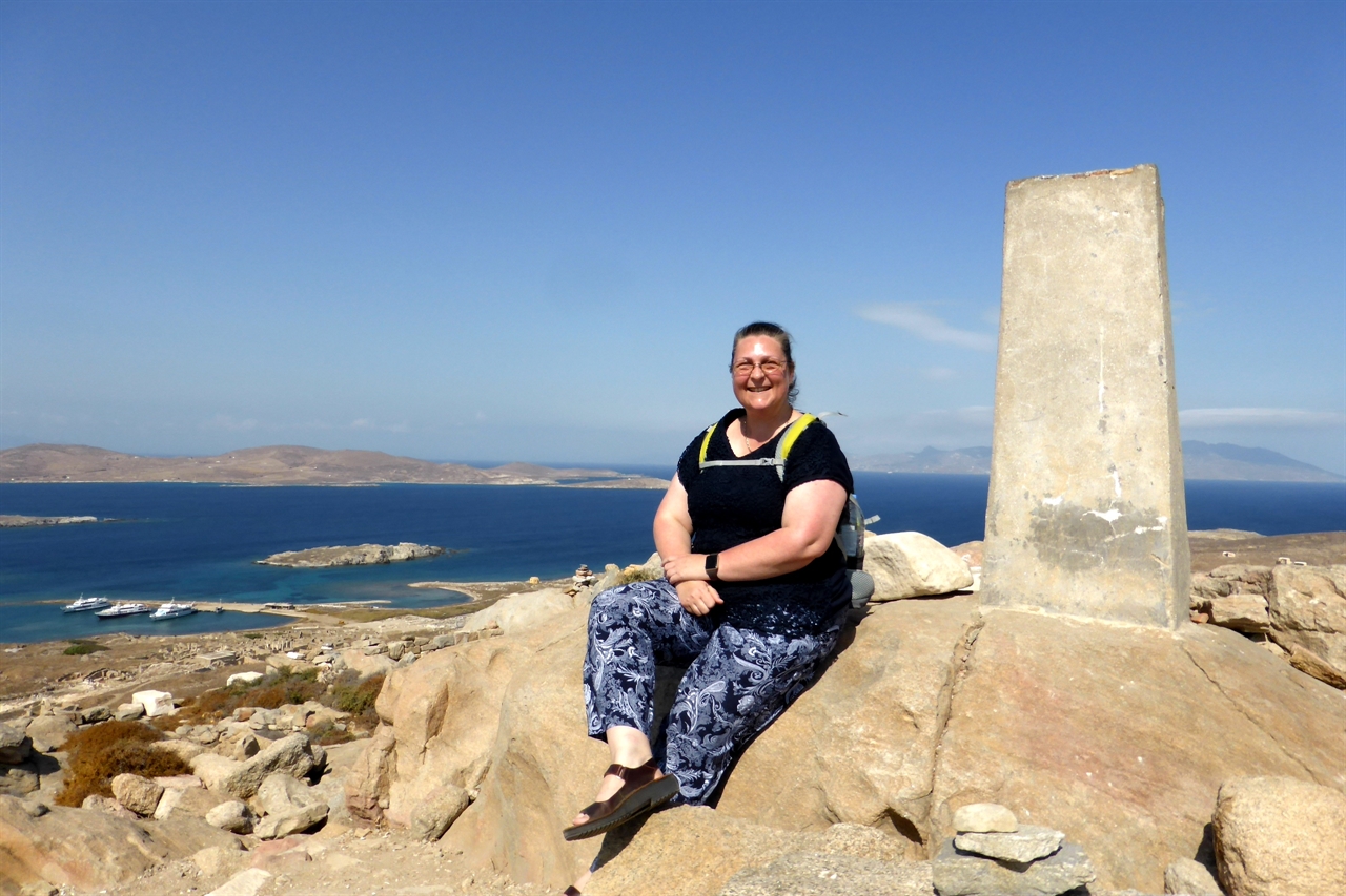 Mt Kynthos at the top