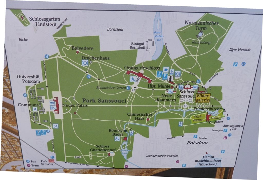 Map of the park Sanssouci