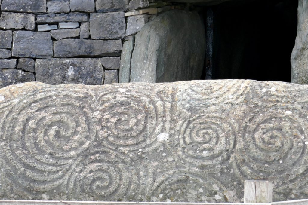 Megalithic art on entry stone at Newgrange