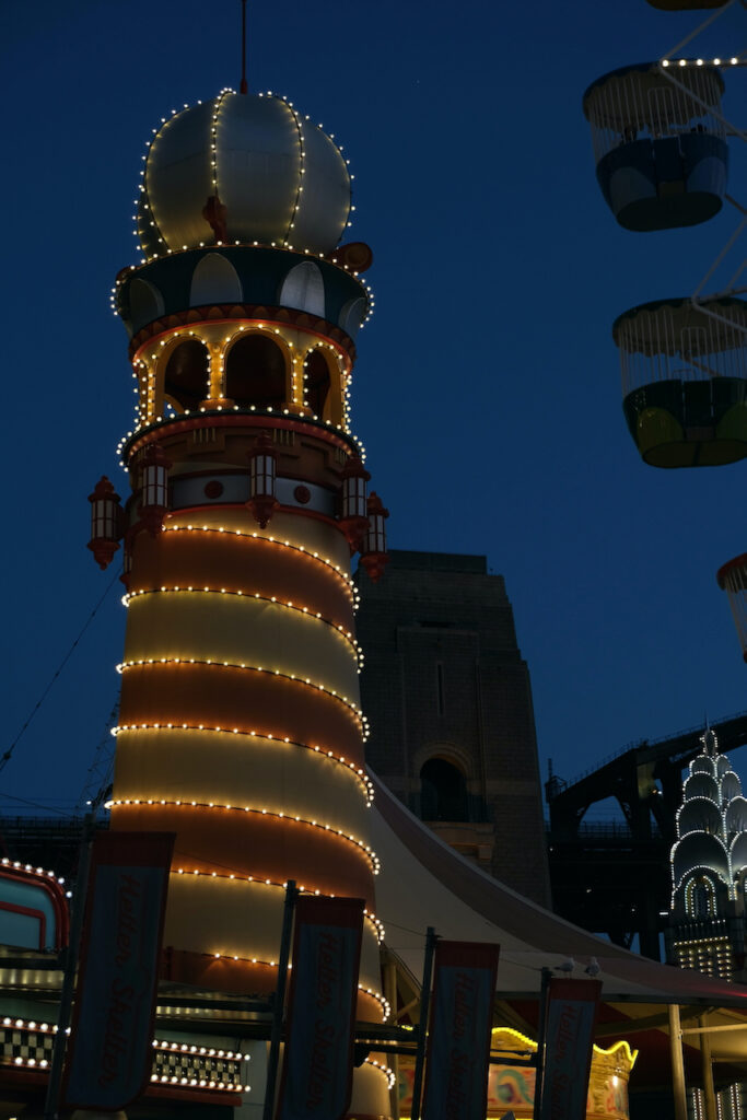Luna Park lights at night