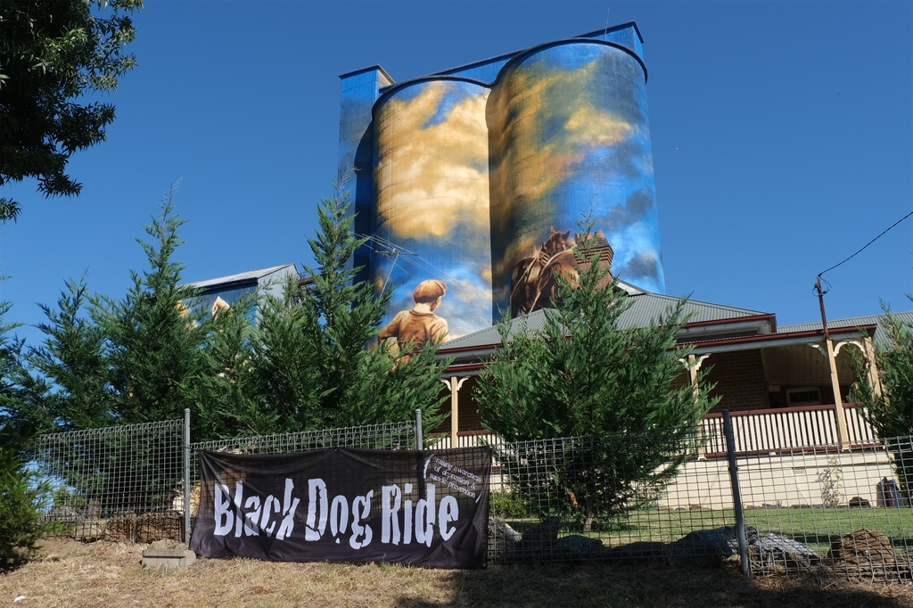2022 Black Dog Ride at the Silo Art in Murrumburrah